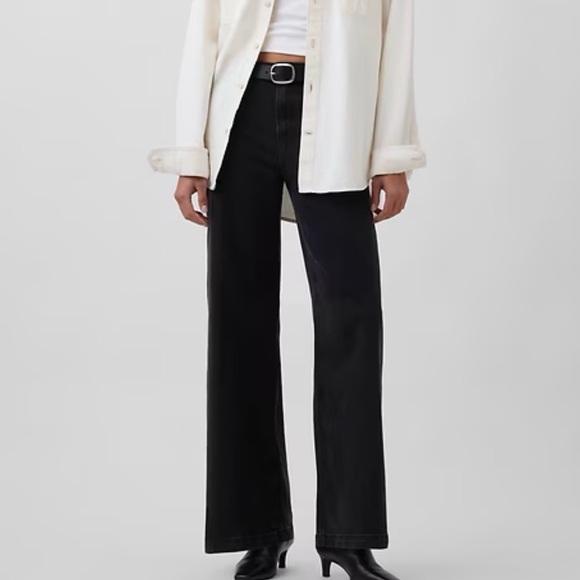 GAP BLACK HIGH RISE STRIDE WIDE LEG H
JEANS WOMENS SZ 25/0R - Picture 3 of 7